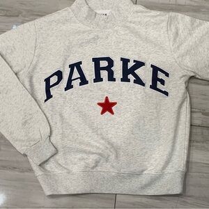 Parke Heather Gray Sweatshirt with Navy and Red Details
